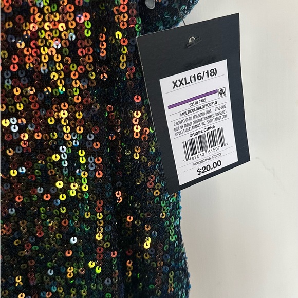 Art Class Multicolor Sequin Kids Dress - Picture 2 of 3